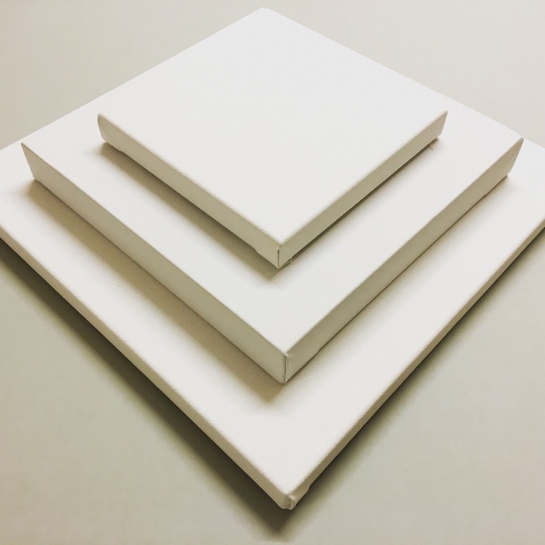 30 x 30cm 25mm Deep Primed Stretched Canvas Pack 2